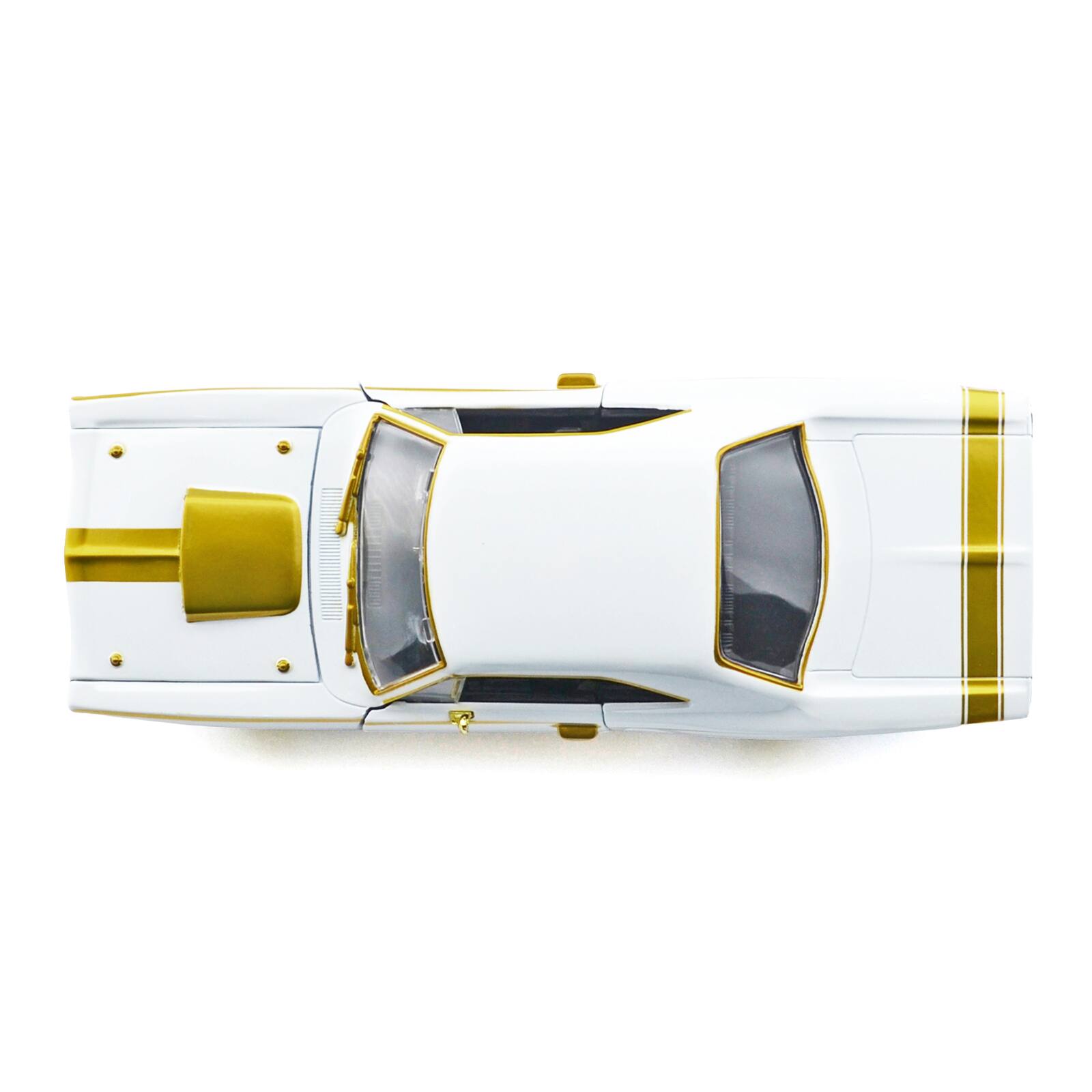 Alt View 5. Motormax - 1969 Dodge Coronet Super Bee White Metallic with Gold Accents "Luxe Legends" Series 1/24 Diecast Model Car by Motormax.