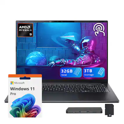 AMD Ryzen 9 32GB RAM 3TB Storage Microsoft Windows 11 Pro