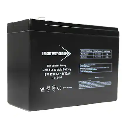BRIGHT WAY GROUP
Non-Spillable Battery
Sealed Lead-Acid Battery
BW 12100-S 12V10AH
HX12-10
Constant Voltage Charge
Standby Use
Cyclic Use
MADE IN CHINA
CE
Pb
Pb
Pb
(Additional text and symbols are present but not fully legible)