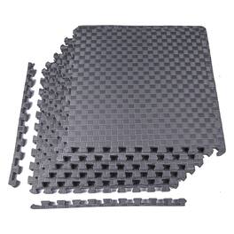 Everyday Essentials - BalanceFrom Fitness 24 Sq Ft Interlocking EVA Foam Exercise Mat Tiles - Gray