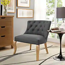 Royal Upholstered Fabric Armchair by Modway - Gray