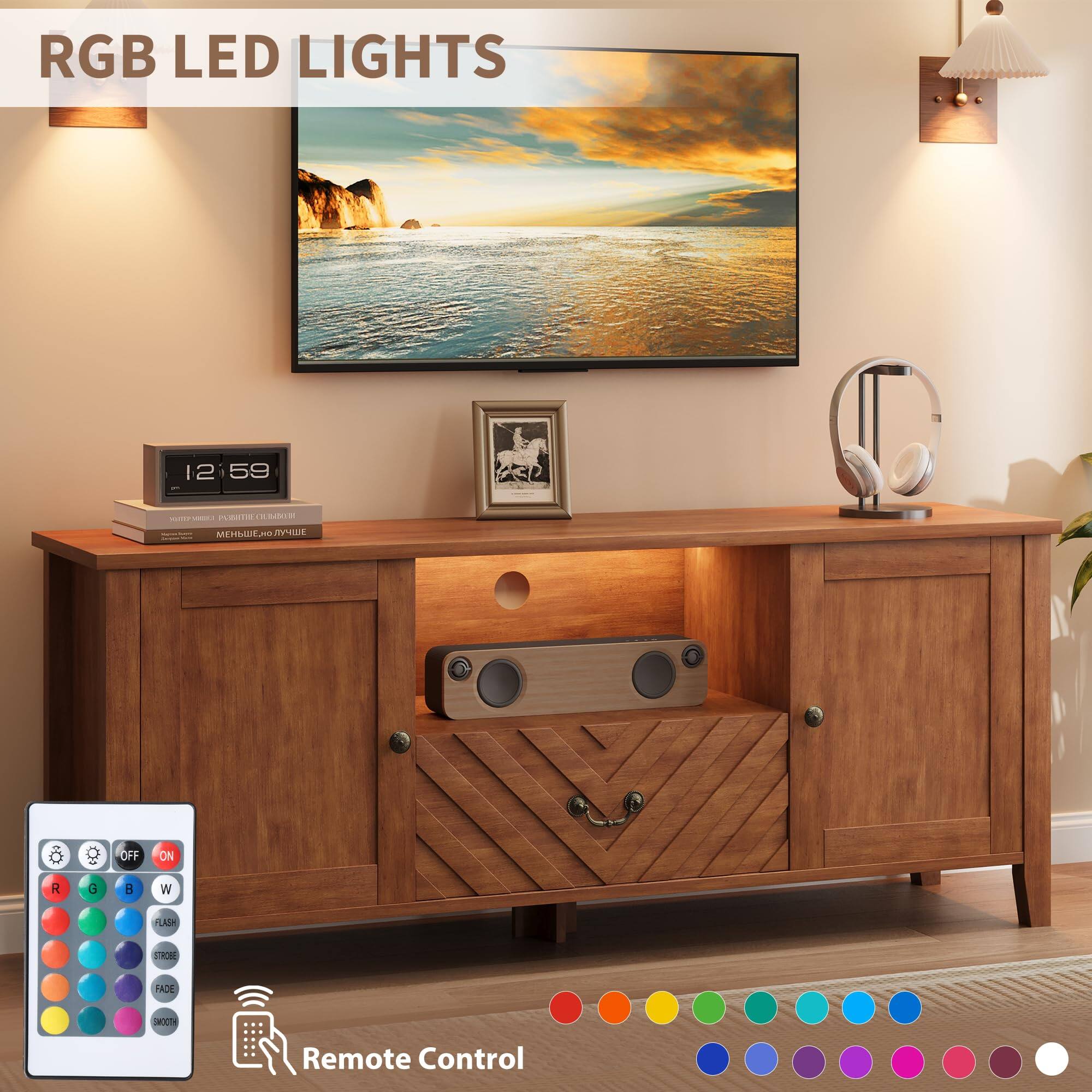 RGB LED LIGHTS

12:59

Remote Control

OFF ON

R G B W

FLASH STRIPES FADE SMOKE

Color Palette (Various colors)