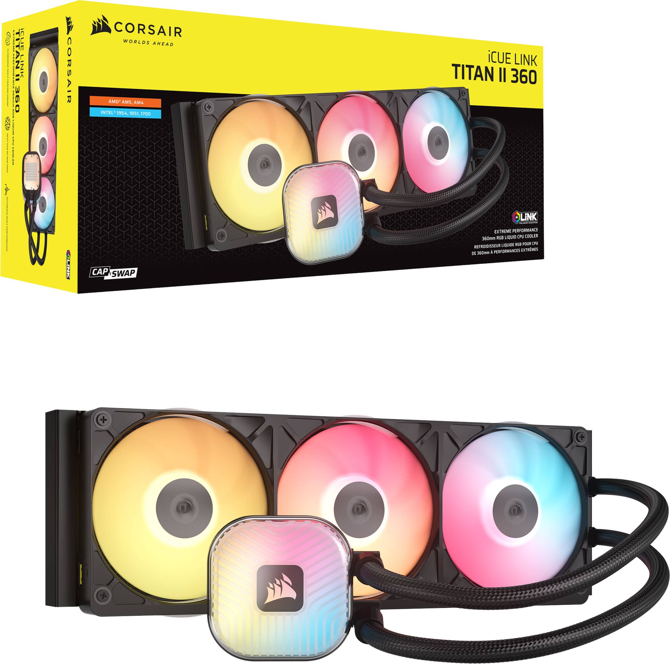 - ICUE TITAN I LINK THE = I 360 www.dabace.com
- CODO
- CORSAIR
- CORSAIR WORLDS AHEAD AMEP AMS, AM& INTEL 1954. 105% 17888
- iCUE LINK TITAN II 360
- CLINK
- CAP SWAP
- OLINK EXTREME PERFORMANCE 150ml PGG LIQUID CPU COOLER LIQUIDE ece POUR SPO REFROIDISSEUR A PERFORMANCES EXTREMES DE 100ml