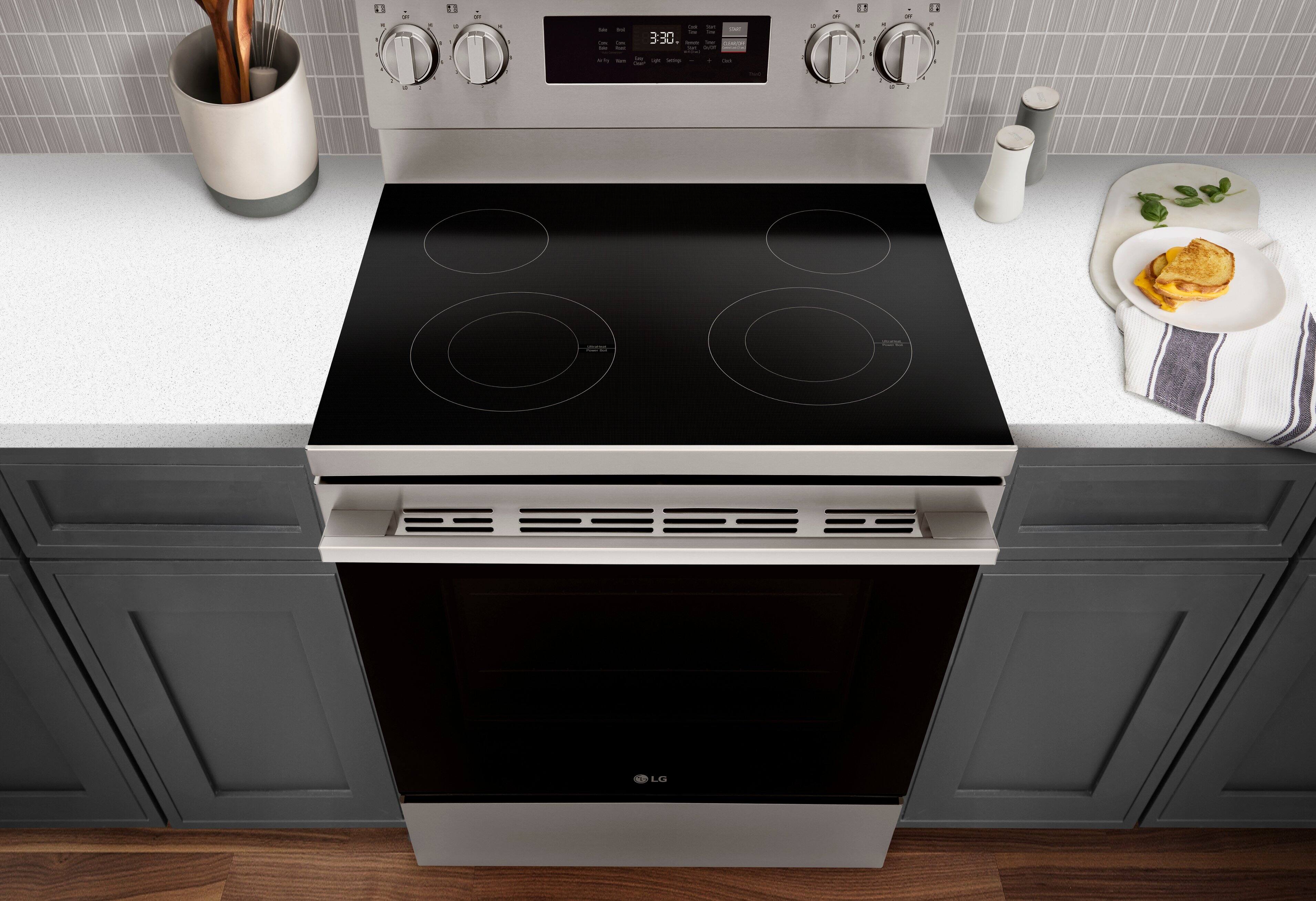 Alt View 18. LG - 6.3 Cu. Ft. Freestanding Electric Convection Smart Range with Air Fry and WideView Window - Stainless Steel.