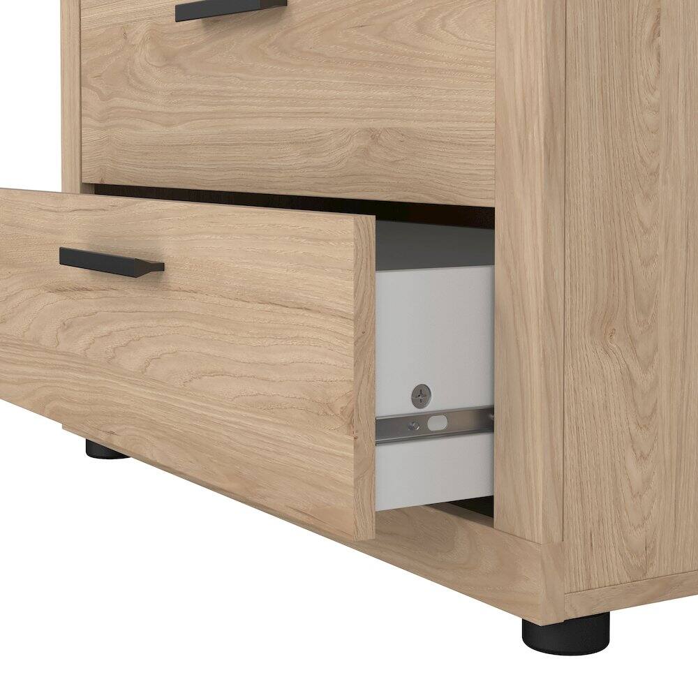 Alt View 4. Tvilum - Mira 3 Drawer Chest, Jackson Hickory - Brown.