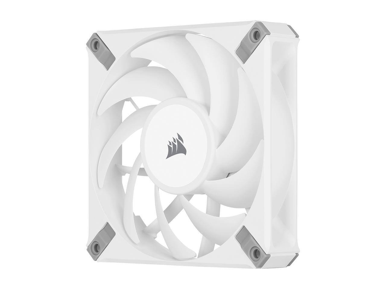 Alt View 1. CORSAIR - CORSAIR AF120 ELITE High-Performance 120mm PWM Fluid Dynamic Bearing Fan - White - White.