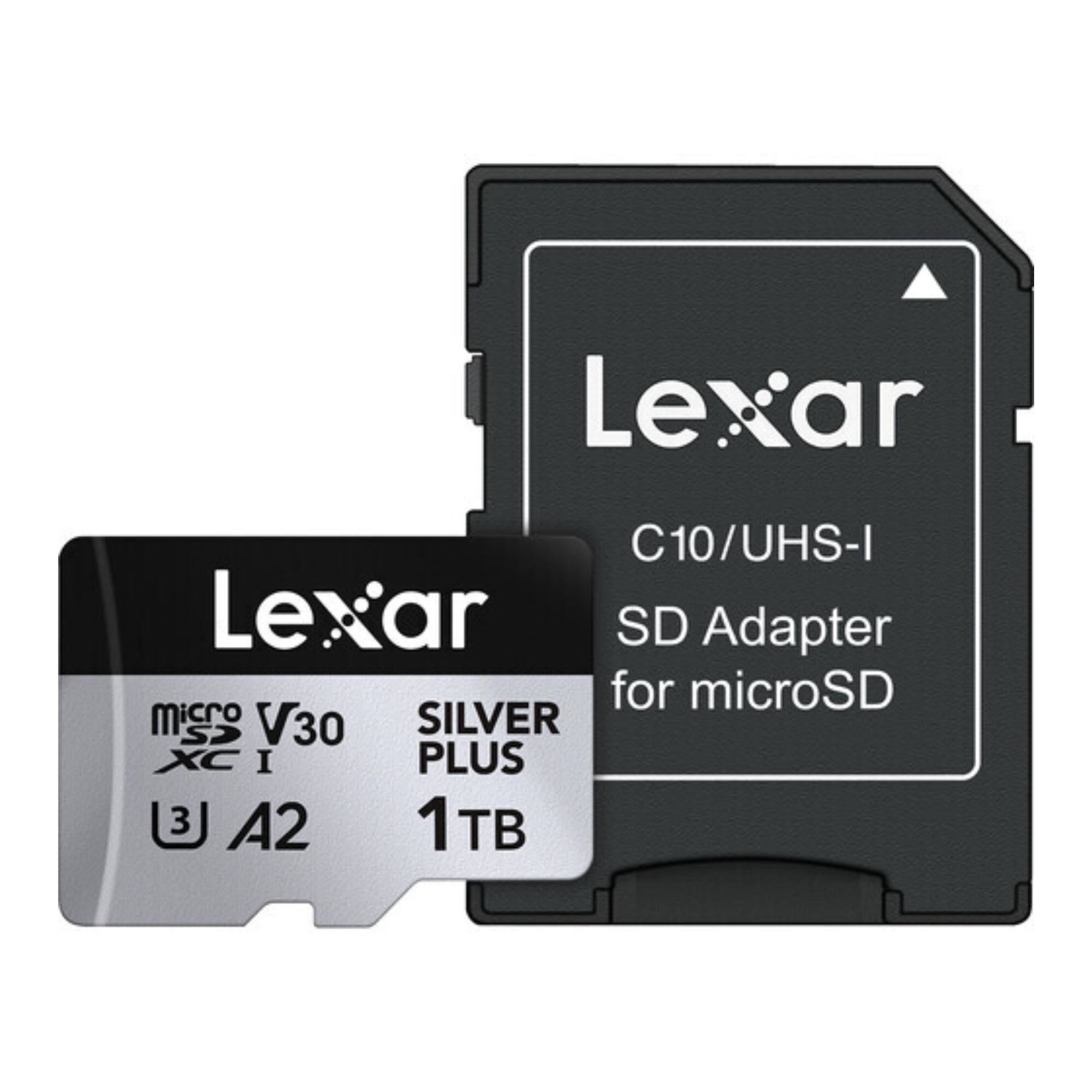 Lexar C10/UHS-I SD Adapter for microSD  
MicroSD V30 XC I  
SILVER PLUS  
A2  
1TB