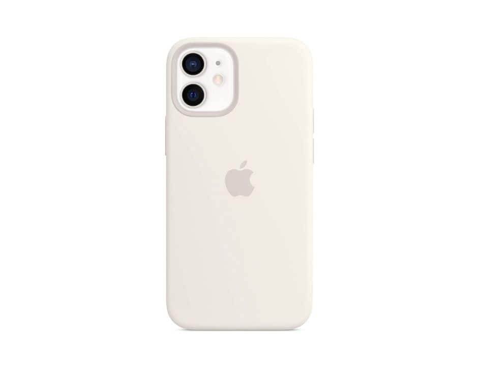 【Apple iPhone 12mini】ホワイト 本体　カバー付 Apple iPhone 12 Mini Silicone Case with MagSafe | Color: White