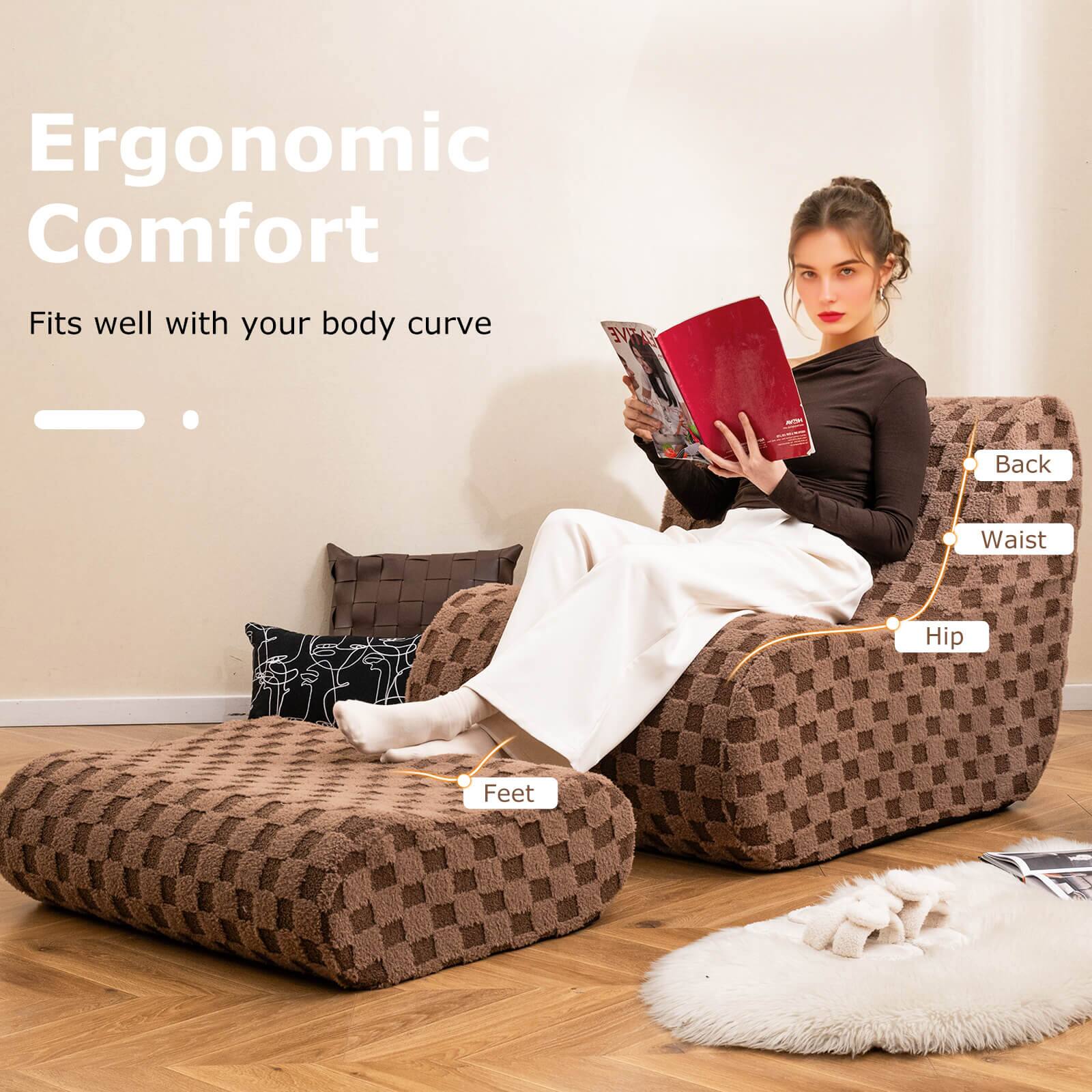 Ergonomic Comfort  
Fits well with your body curve  

- Back  
- Waist  
- Hip  
- Feet