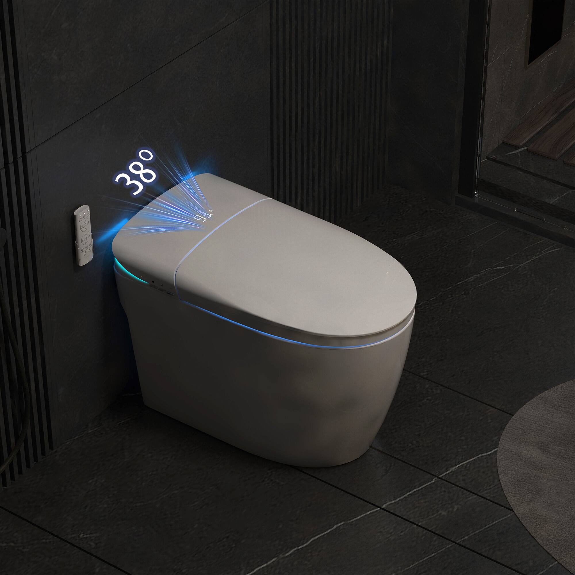 Alt View 2. Dyonery - Dyonery Premium Smart Toilet - Built-in Water Tank, Voice Control, Spray Aromatherapy,  Feminine Wash Function - White.