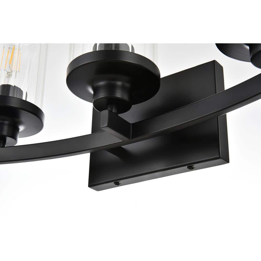 Living District - Saanvi 3 light Bath Sconce - Black And Clear price history on PriceWatchPro