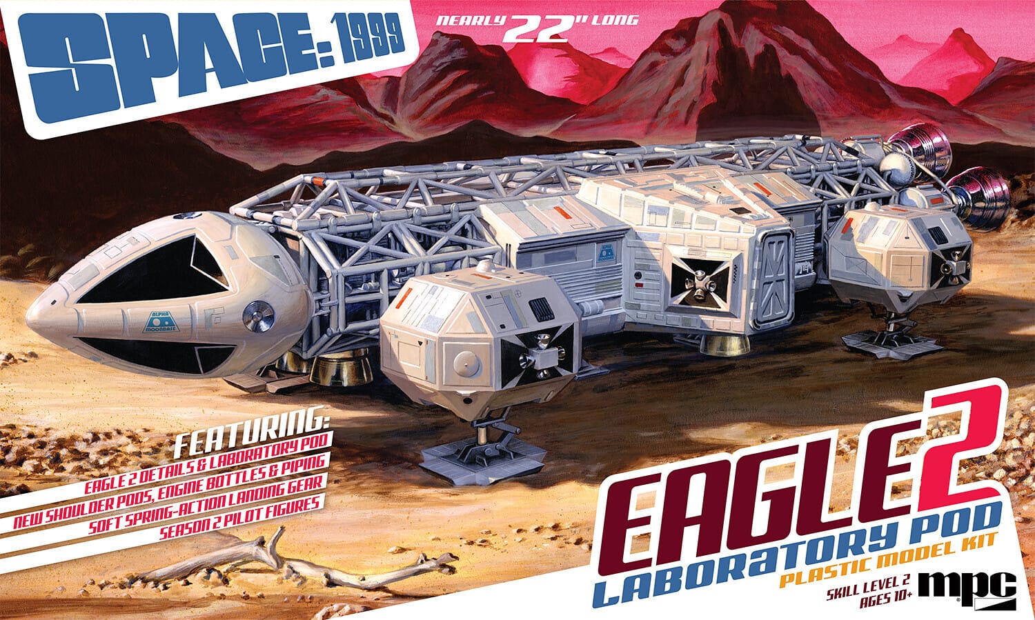 PopMarket - Space:1999 Eagle II w/Lab Pod MPC Model Kit - COLLECTIBLES - Multicolor