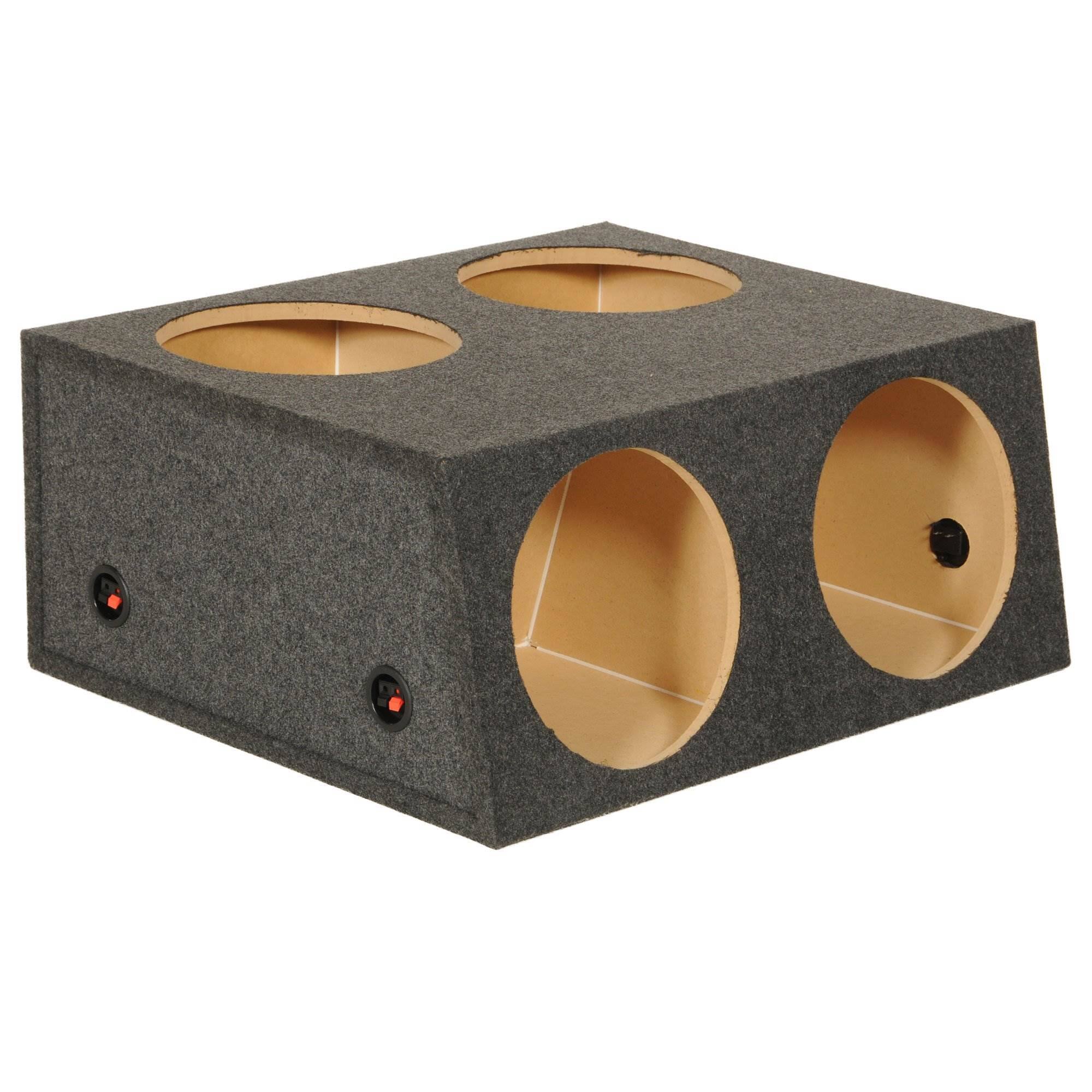 Alt View 2. QPower - Q Power 4 Hole 12" Sealed Divided Subwoofer Box & 12" 1800W Subwoofer (4 Pack) - Black.
