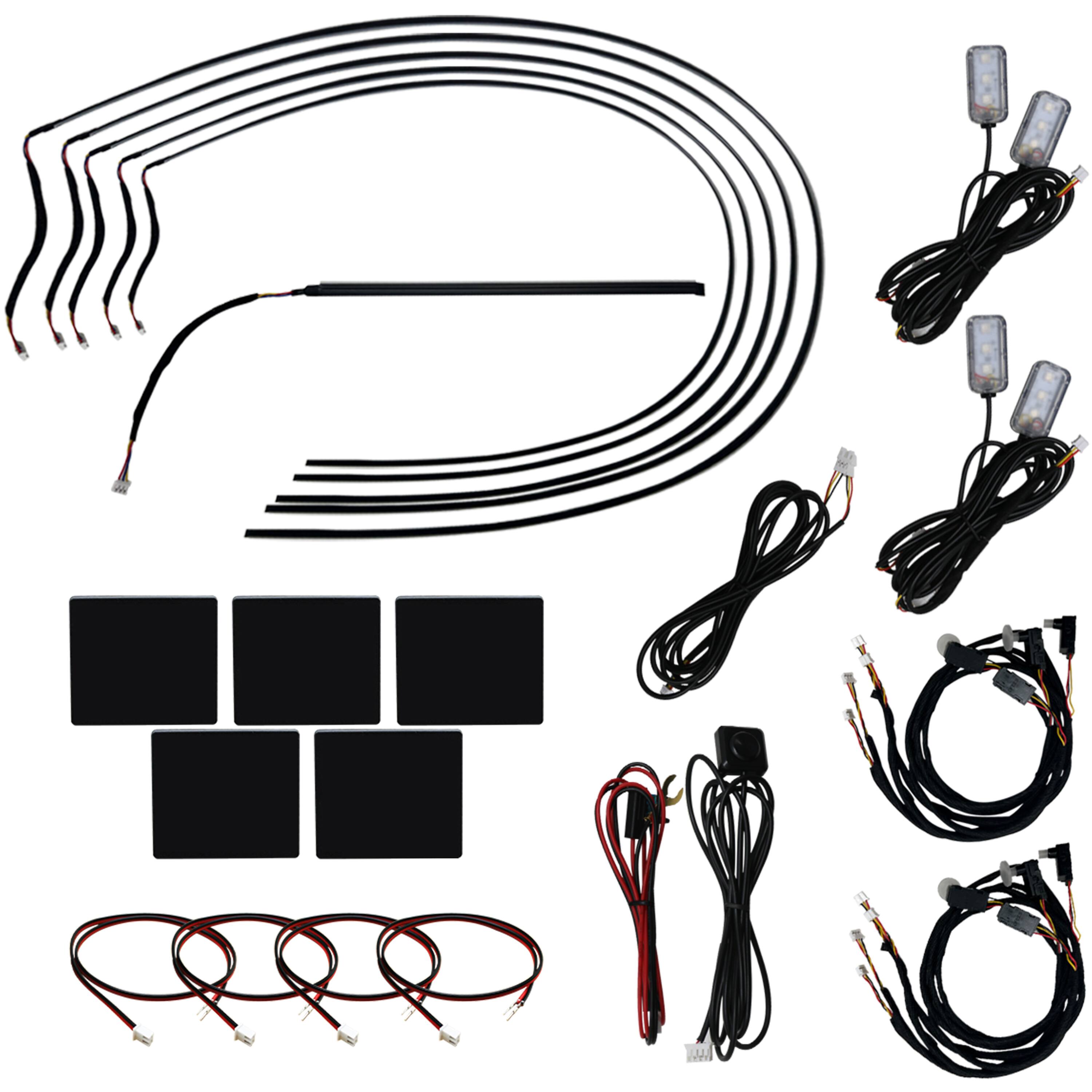 Race Sport - COLORTRAIL RGBW LED Interior Strip Lighting Kit for 4-Door Vehicles - Multi
