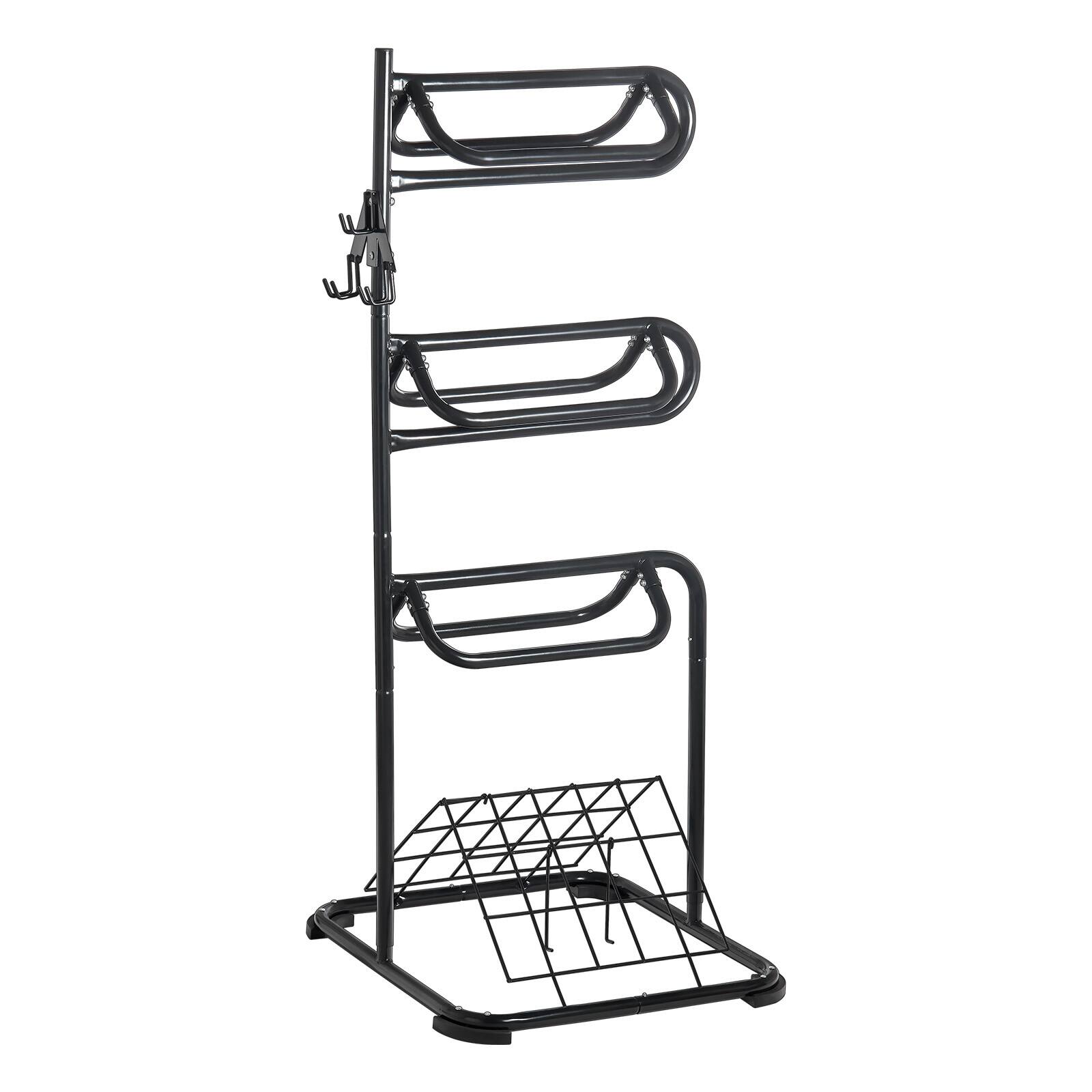 Alt View 5. VEVOR - Freestanding Saddle Stand, 30 x 30 x 68.5 in, 3 Tiers Saddle Rack, Heavy Duty Saddle Blanket Holder - Black.