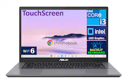 ASUS - Chromebook Plus CX34 (CX3402) (Intel i3-1215U, 8GB LPDDR5, 128G UFS, 14.0" Touch FHD, Wi-Fi 6, Chrome OS)- Renewed - Gray