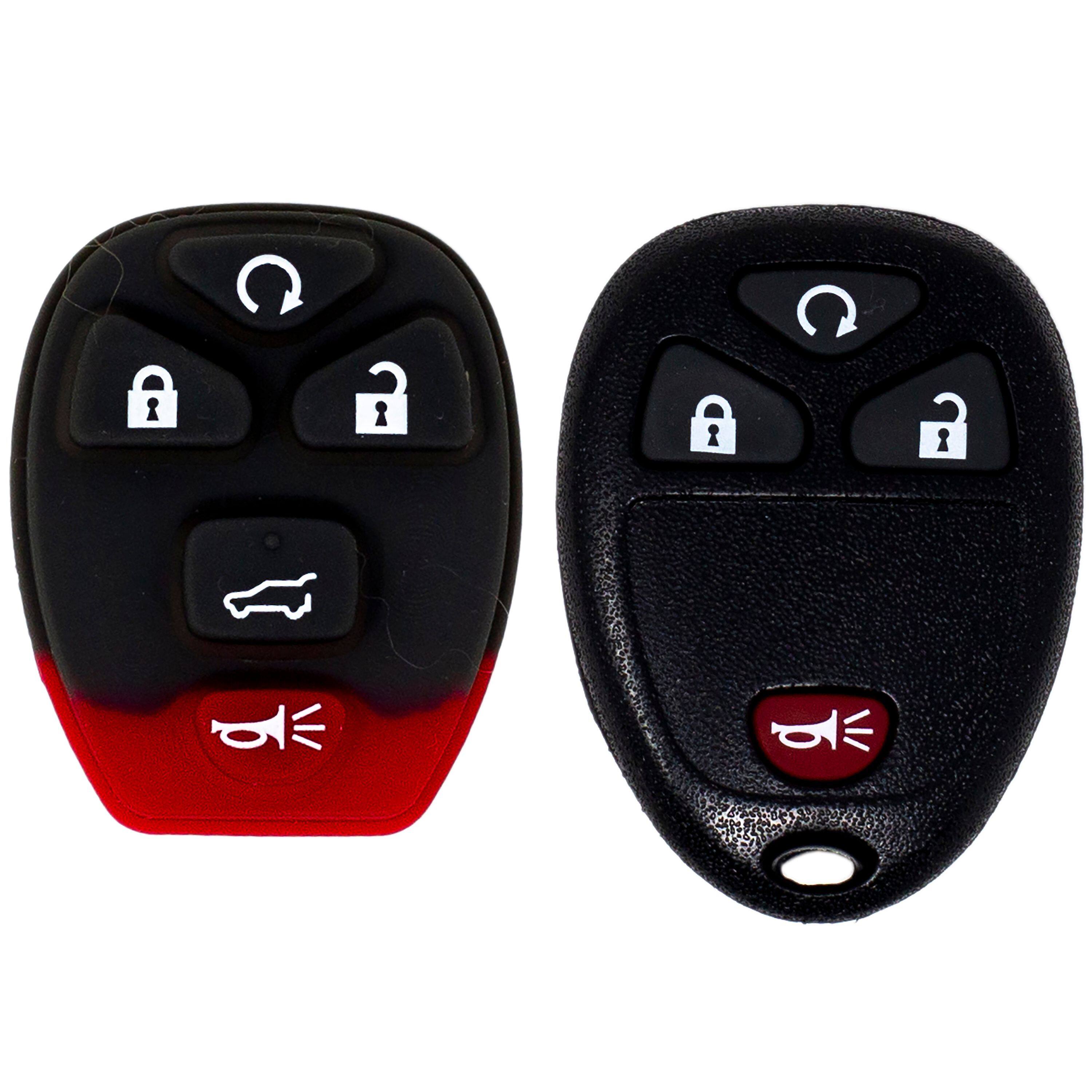 Back. Car Keys Express - Car Keys Express Replacement GM Remote - 5 Buttons (Lock, Unlock, Panic, Trunk, and Remote Start) Includes Programmer - Black.