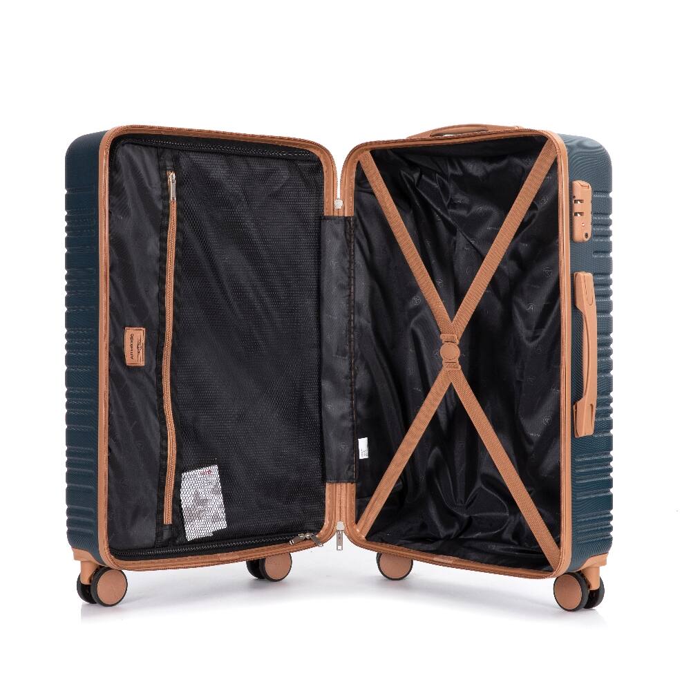 Alt View 9. Ropilly - Ropilly 5 piece luggage set Dark Green hard case spinner luggage ABS expandable TSA lock - Dark Green.