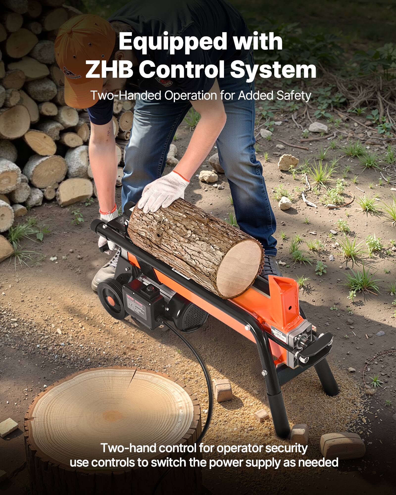 Equipped with ZHB Control System  
Two-Handed Operation for Added Safety  

Two-hand control for operator security  
use controls to switch the power supply as needed