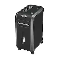 Front. Fellowes - Powershred 99Ci 18-Sheet Cross-Cut Commercial Shredder - Black/Dark Silver.