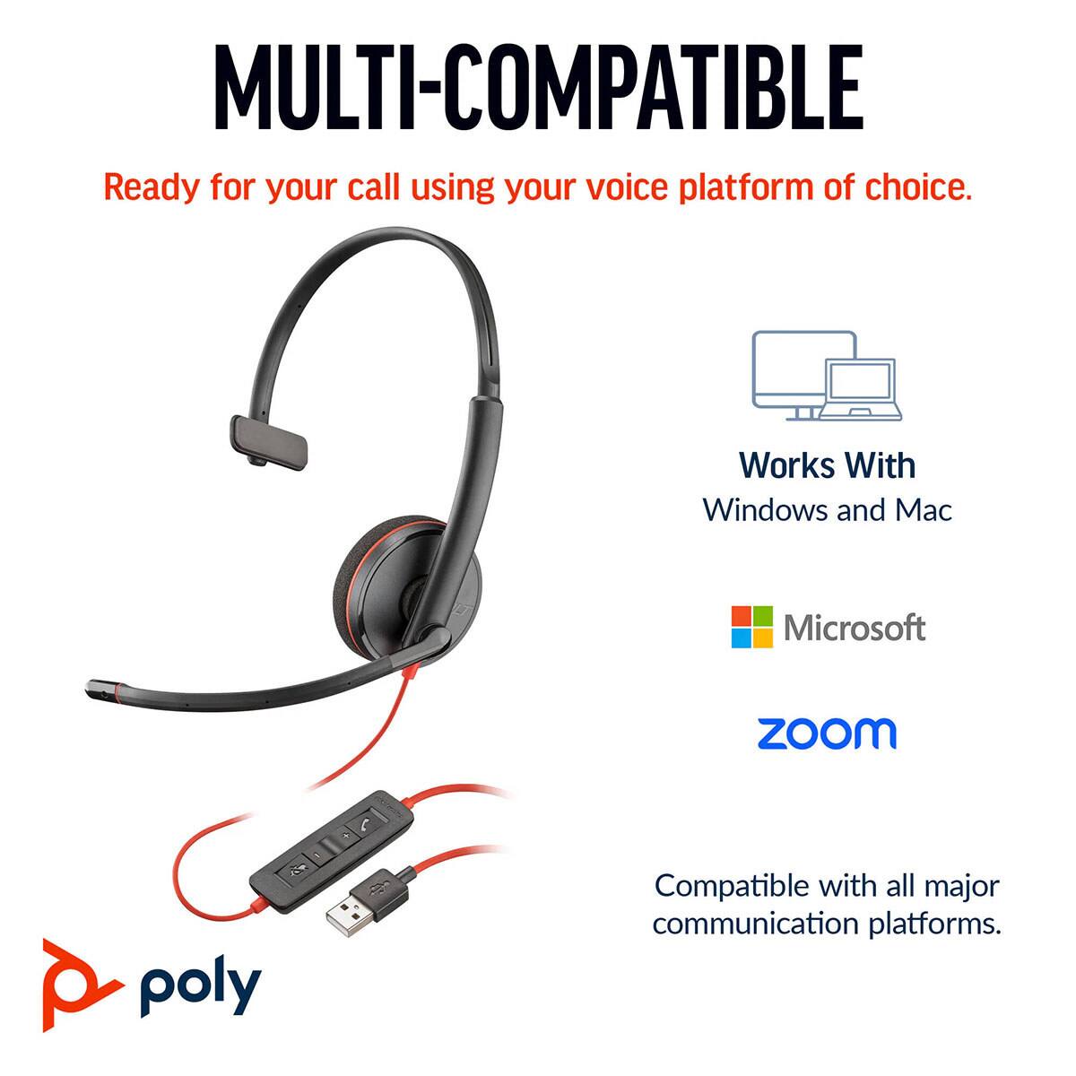 MULTI-COMPATIBLE  
Ready for your call using your voice platform of choice.  
Works With Windows and Mac  
Microsoft  
Zoom  
Compatible with all major communication platforms.