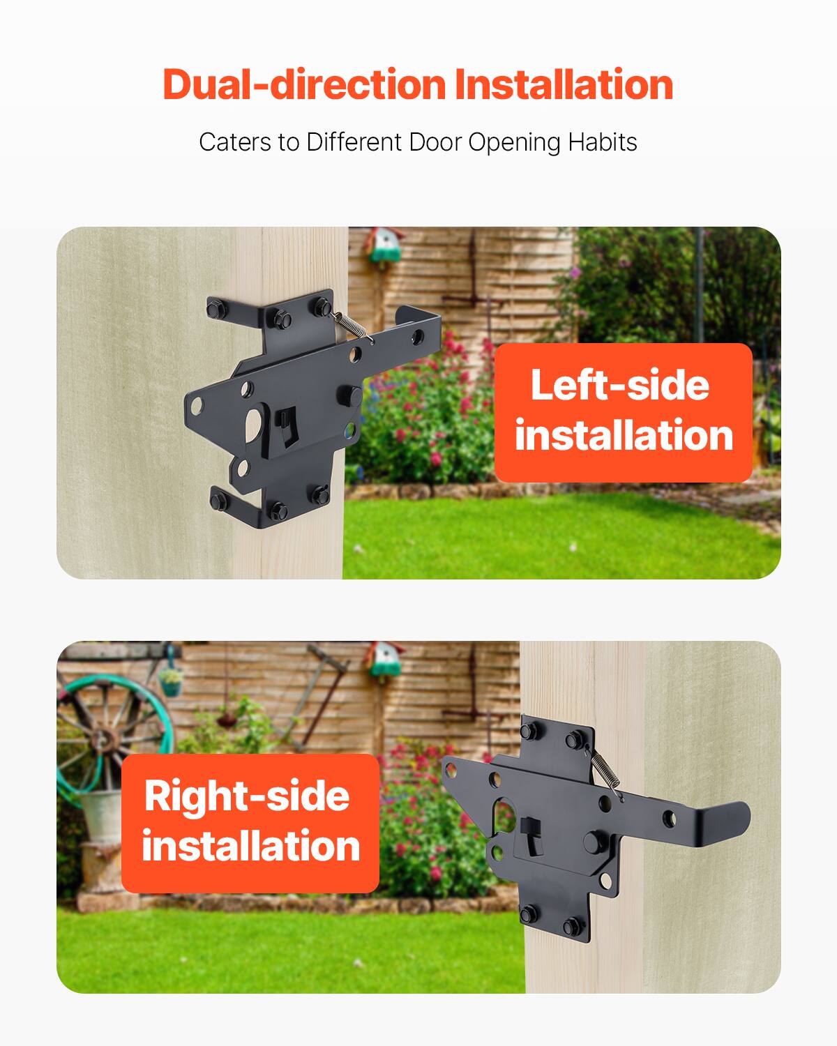 Dual-direction Installation  
Caters to Different Door Opening Habits  

Left-side installation  

Right-side installation