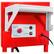 Alt View 12. Nostalgia - Vintage Collection Old Fashioned Hot Dog Vending Cart with Umbrella - Red/White.