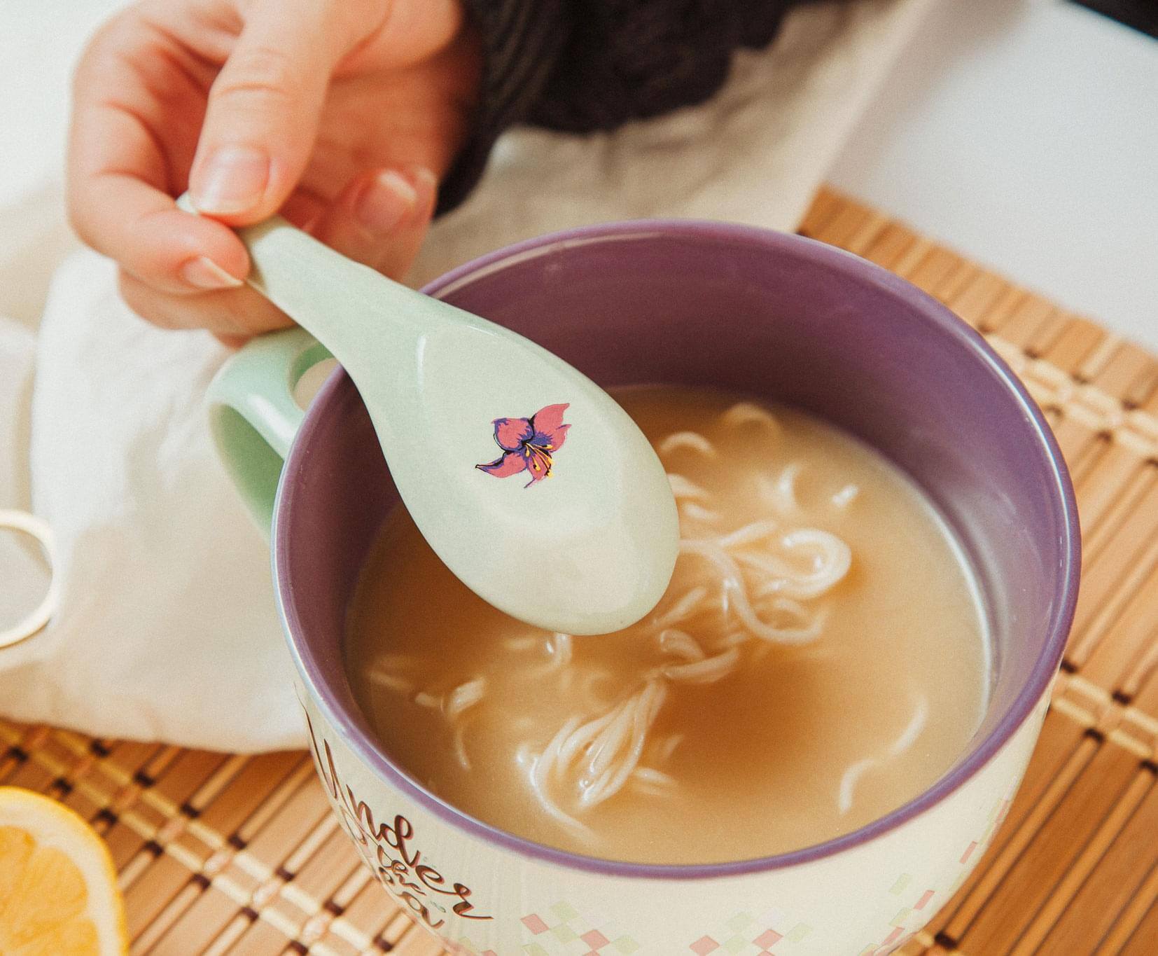 Alt View 4. Silver Buffalo - Disney The Little Mermaid Ariel Ceramic Soup Mug With Spoon | Holds 24 Ounces - Blue.