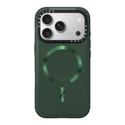 Front. CASETiFY - Force Case MagSafe Compatible for Apple iPhone 18 Pro and 17 Pro Devices - Forest.