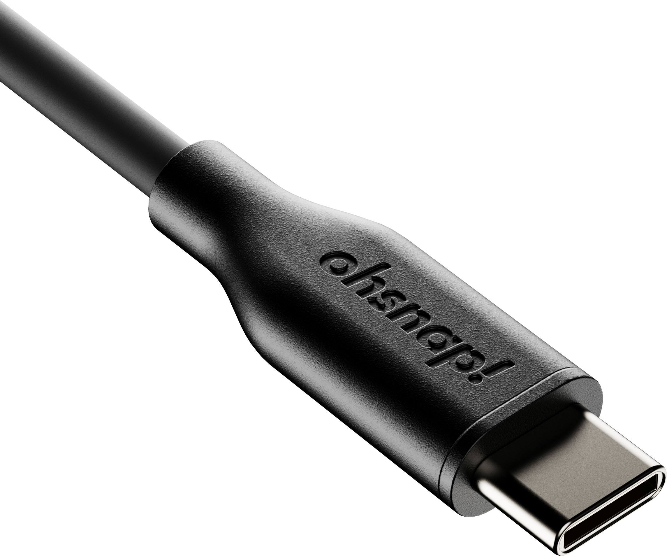 Angle. OhSnap - 240W USB-C to USB-C 6.6 feet Data Transfer Ultra Cable - Black.