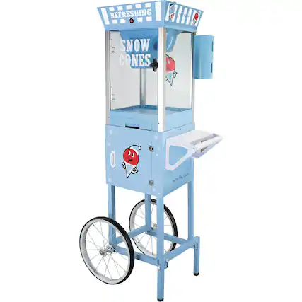 Front. Nostalgia - Vintage Collection Snow Cone Cart - Light Blue.