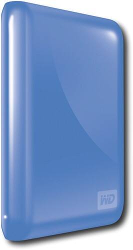 Angle Standard. Western Digital - My Passport Essential 500GB External USB 2.0 Portable Hard Drive - Blue.