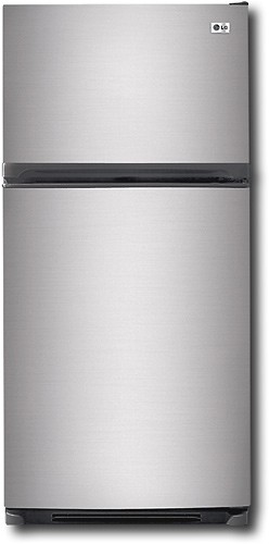 Best Buy: LG 22.1 Cu. Ft. Top-Mount Refrigerator Stainless-Steel LTC22350SS