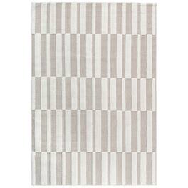 HTUTWOO - 2'x3' Area Rug - Cream Indoor Carpet, Modern Geometric Pattern, Non Shedding, for Bedroom, Kitchen, Living Room,Doormat - Striped Beige Cream