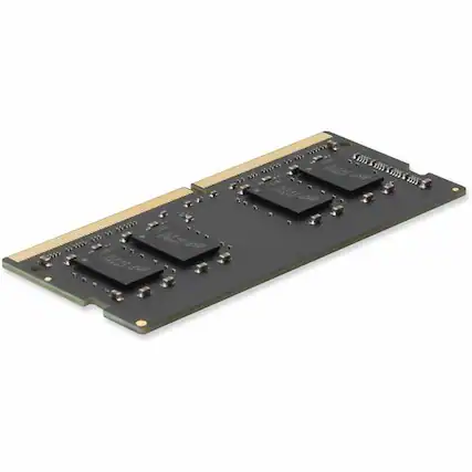 Front. AddOn - AddOn JEDEC Standard 16GB DDR4-3200MHz Unbuffered Single Rank x8 1.2V 260-pin CL22 SODIMM - For Notebook - 16 GB (1 x - Black.