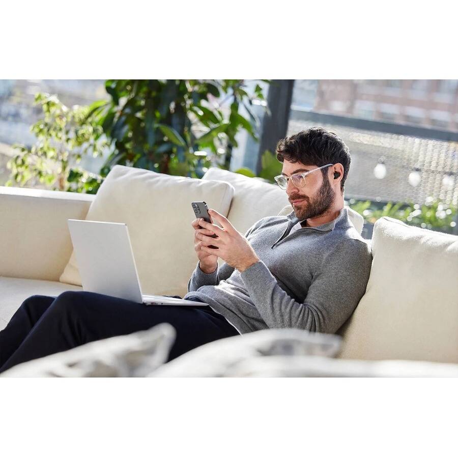 Alt View 7. Jabra - Jabra Evolve2 Earset - Stereo - USB Type C - True Wireless - Bluetooth - 65.6 ft - 20 Hz to 20 kHz - Earbud - Binaural - Black.