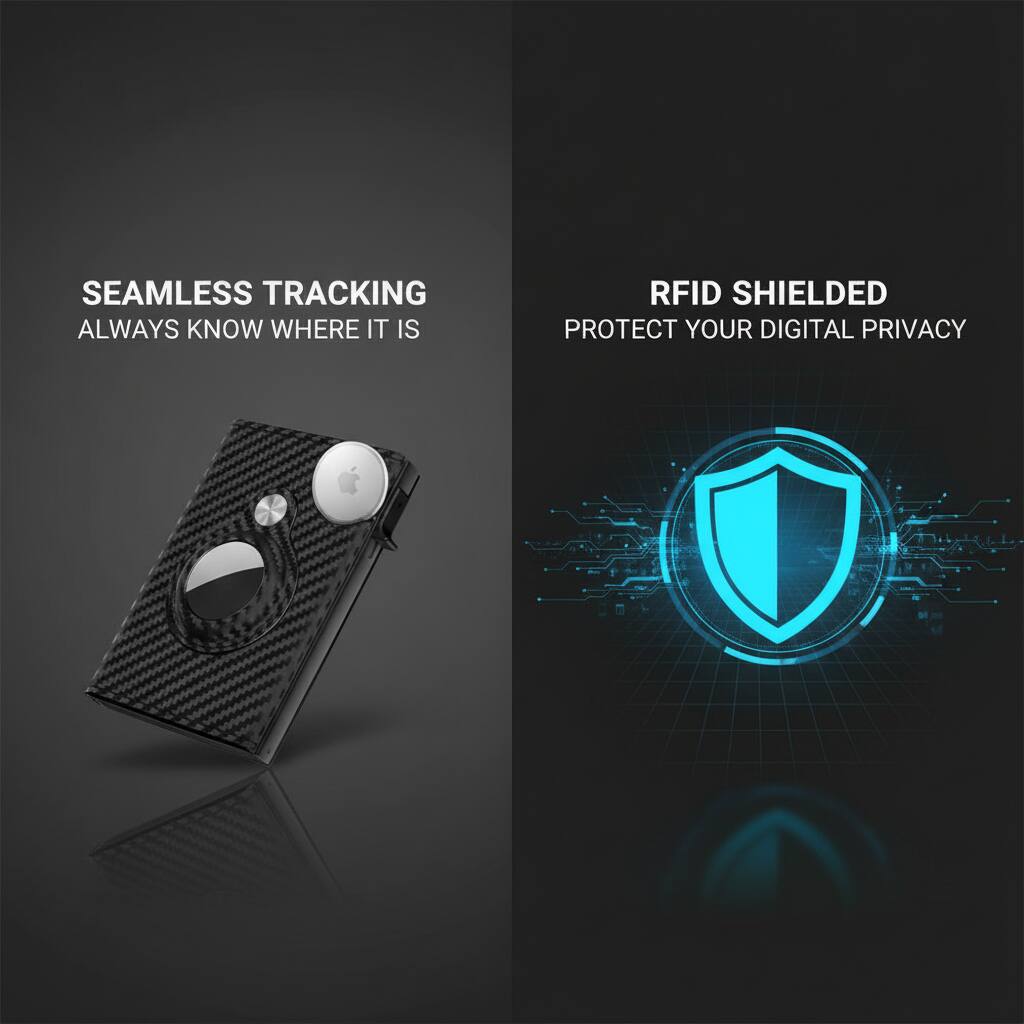 SEAMLESS TRACKING  
ALWAYS KNOW WHERE IT IS  

RFID SHIELDED  
PROTECT YOUR DIGITAL PRIVACY
