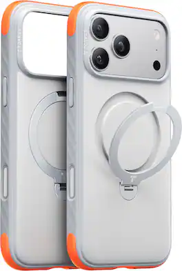 TORRAS - Ostand Q3 Rugged Case for iPhone 18 Pro Max/ iPhone 17 Pro Max, 360° Spin Stand MagSafe Rugged Case - Sunrise White