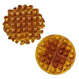 Set of 2 Cast Iron Waffle Trivets Plaques Kitchen Decor Zeckos - Brown