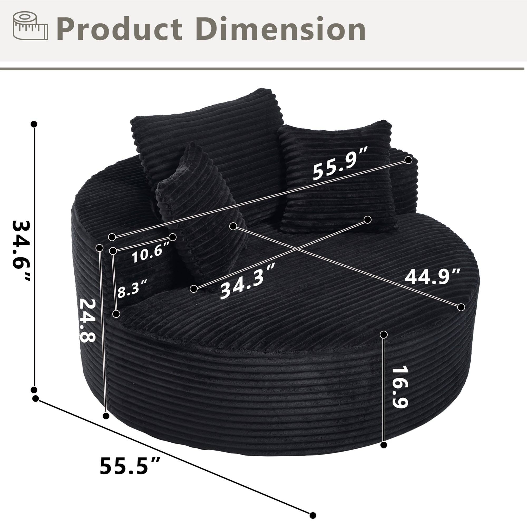 Product Dimension

- 34.6"
- 24.8"
- 10.6"
- 8.3"
- 55.9"
- 34.3"
- 44.9"
- 16.9"
- 55.5"