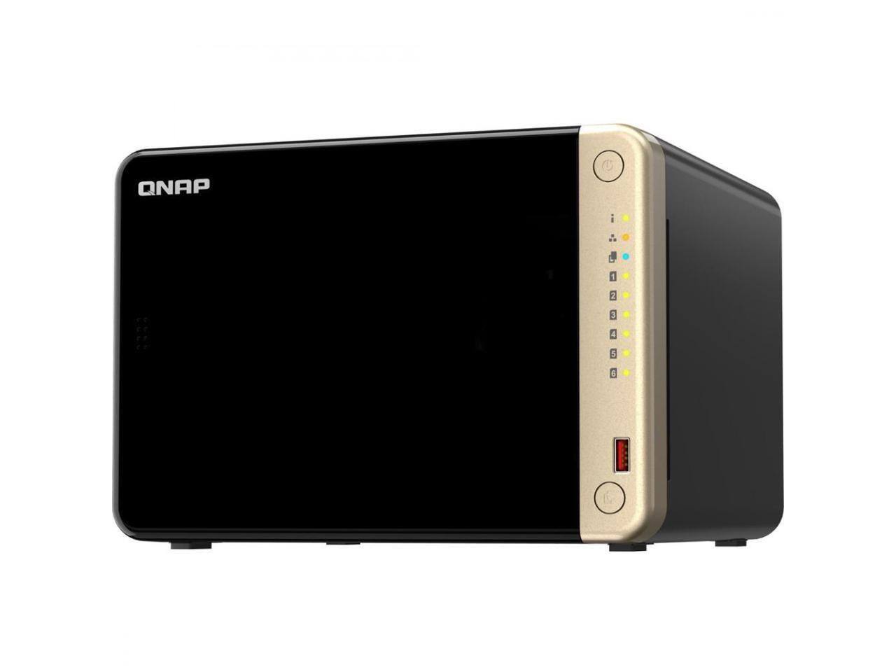 Alt View 1. QNAP - QNAP Turbo NAS TS-664-8G 6-Bay Diskless SAN/NAS Storage System TS6648GUS.