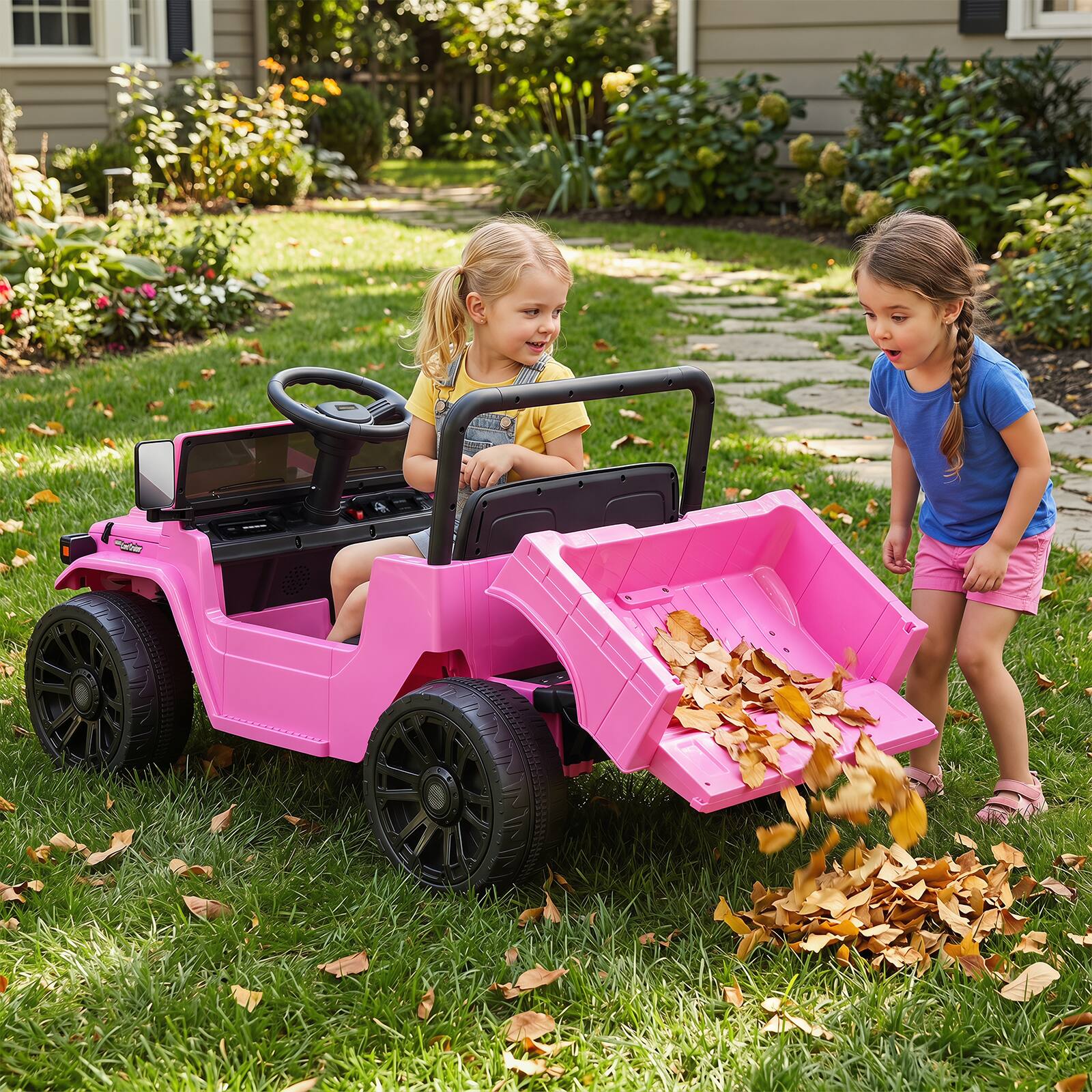 Alt View 1. Gymax - Gymax Licensed Toyota Ride On Truck w/Parent Remote Control Spring Suspension Light Pink - Pink.