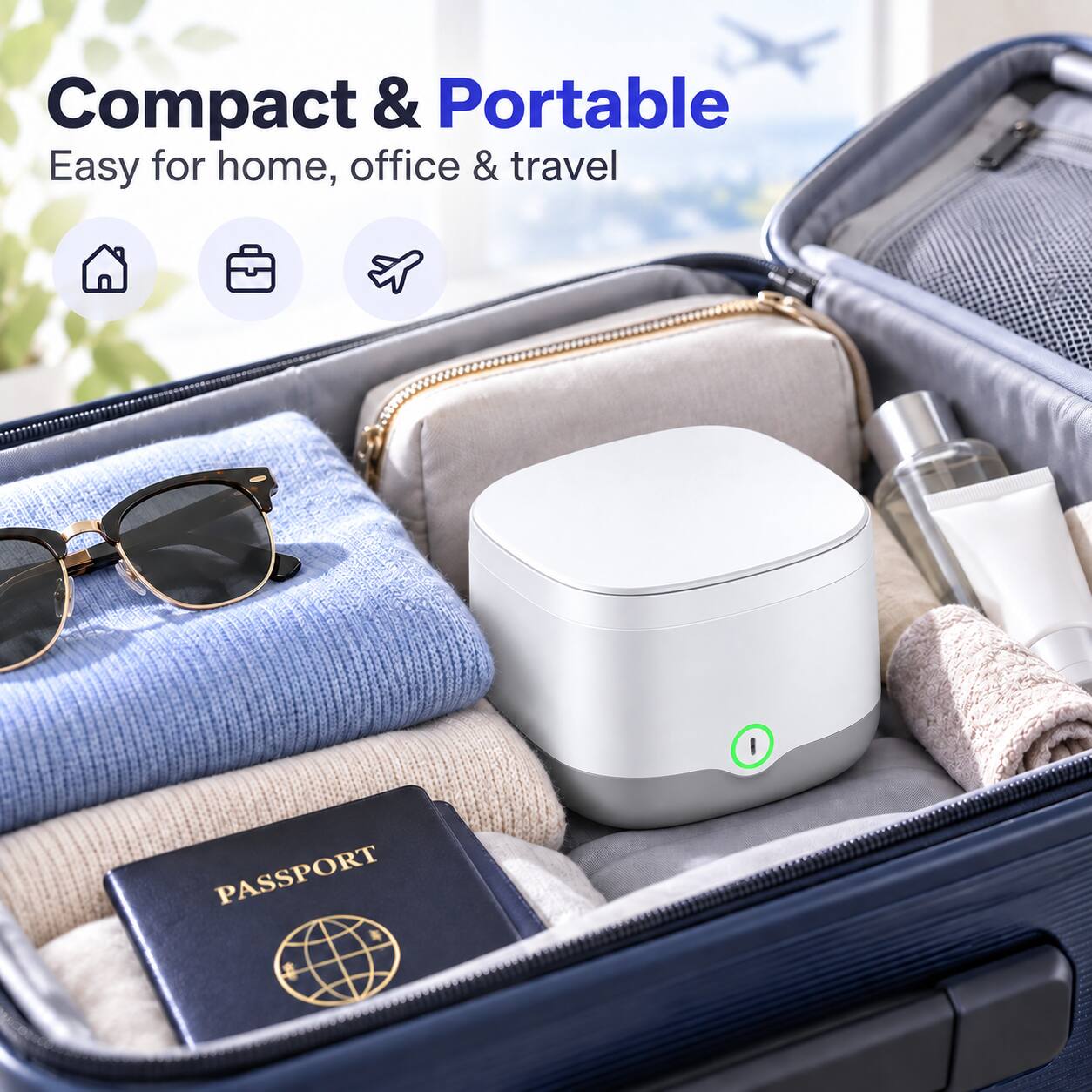 Compact & Portable  
Easy for home, office & travel