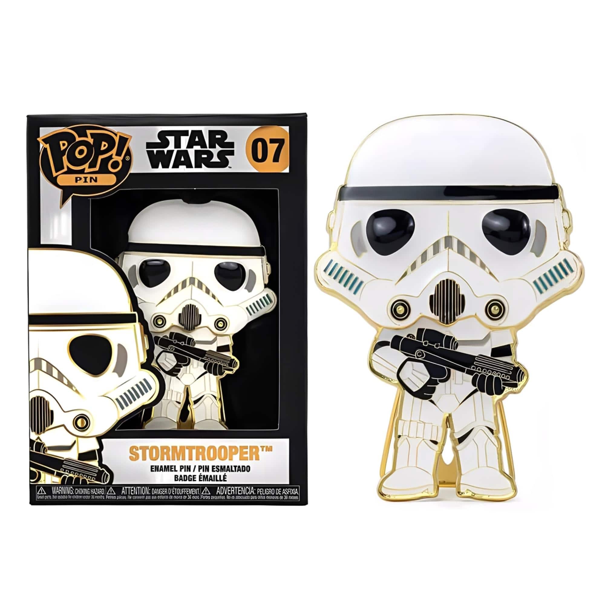 Star Wars Funko POP Pin Large Enamel Pin | Stormtrooper - White price history on PriceWatchPro