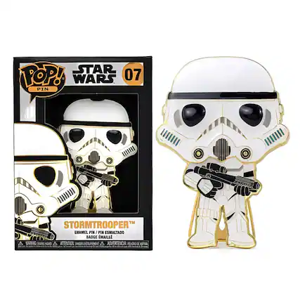 **STAR WARS 07 PIN STORMTROOPER**
- ENAMEL PIN / PIN ESMALTADO
- BADGE EMAILLÉ
**WARNING: CHOKING HAZARD - SMALL PARTS. NOT FOR CHILDREN UNDER 3 YEARS.**
**ATTENTION: DANGER DE SOUFFLEMENT.**
**ADVERTENCIA: PELIGRO DE ASFIXIA.**
**STORMTROOPER™**