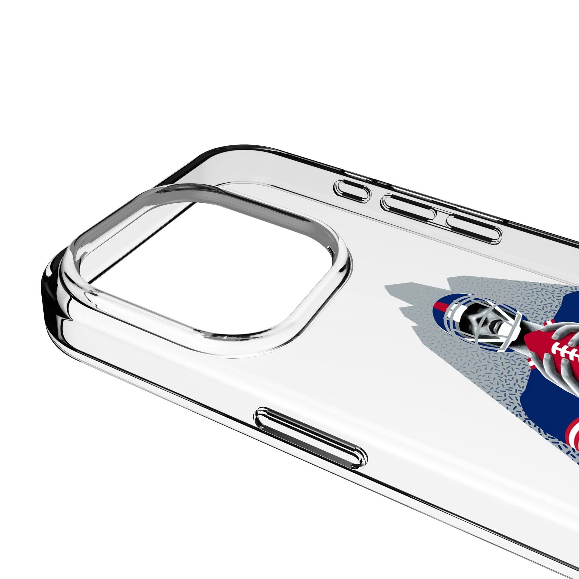Alt View 2. Keyscaper - New York Giants iPhone Clear Case - 15 Plus - Multicolor.