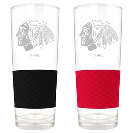 Great American Products - Chicago Blackhawks 22oz. Logo Score Pint Glass Two-Piece Set - Multicolor