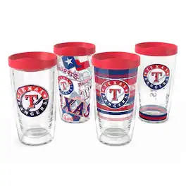 Tervis - Texas Rangers Four-Pack 16oz. Classic Tumbler Set - Multicolor
