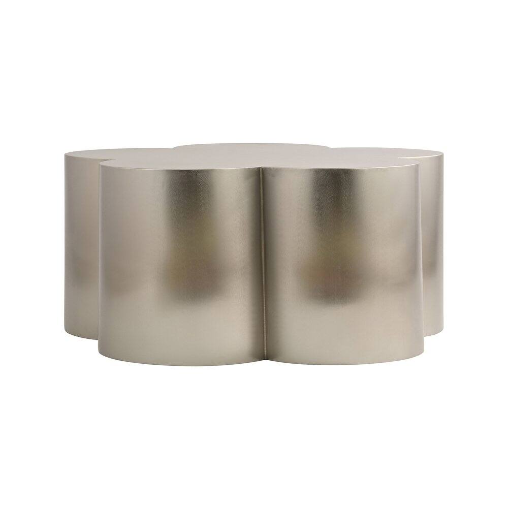 Alt View 2. Meridian Furniture - Lucky Silver Iron Coffee Table - Silver.