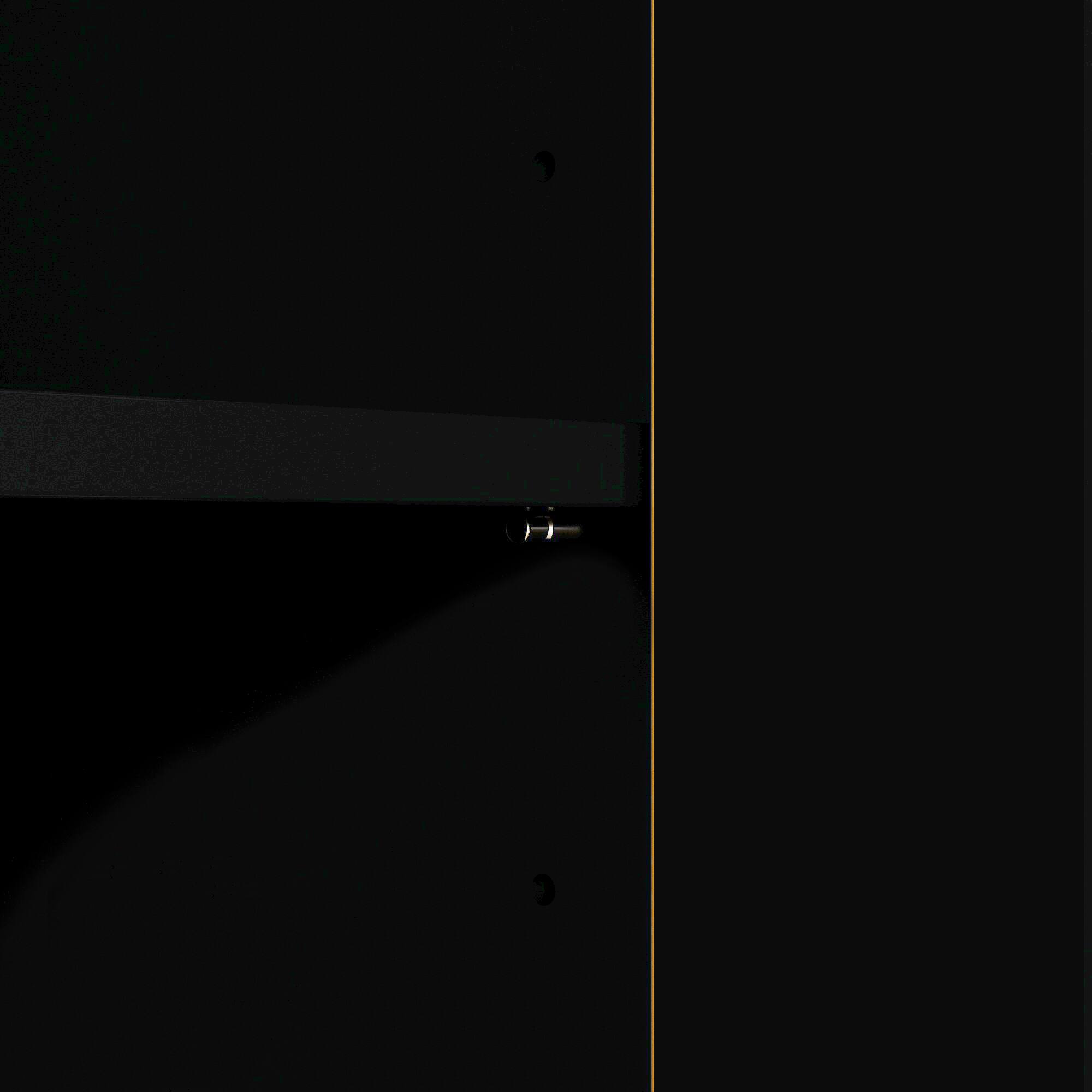 Alt View 5. FUFU & GAGA - FUFU&GAGA Black & Gold TV Stand with Metal Legs – 65" TV Compatibility, Ample Storage & Modern Elegance - Black.